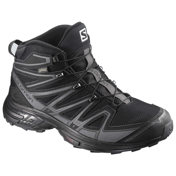 Salomon Israel X-CHASE MID GTX® W - Womens Hiking Shoes - Black (NCYP-42180)